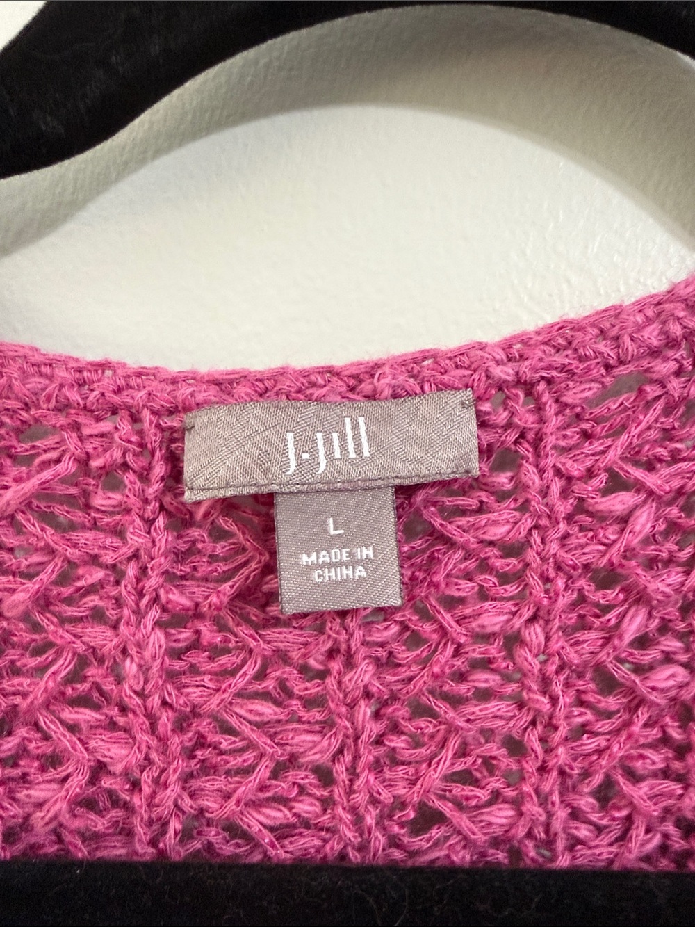 J. Jill Raspberry Pink Knit Button-Front Cardigan - Picture 3 of 6